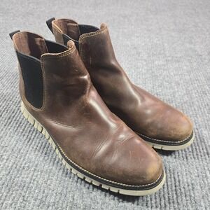 Cole Haan Zerogrand Chelsea Boots Mens Size 12M Brown Leather Ankle C30164